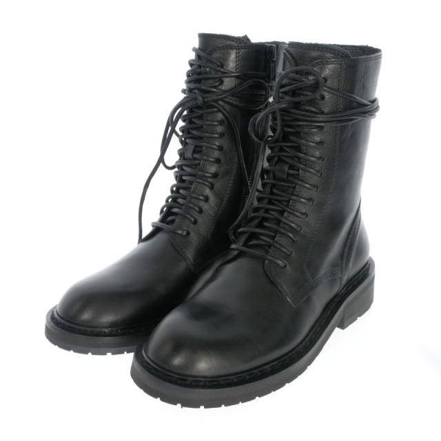 【中古】未使用品 アンドゥムルメステール レースアップブーツ レザー 靴 38.5 ブラック 2201-W-C01-380-099 国内正規