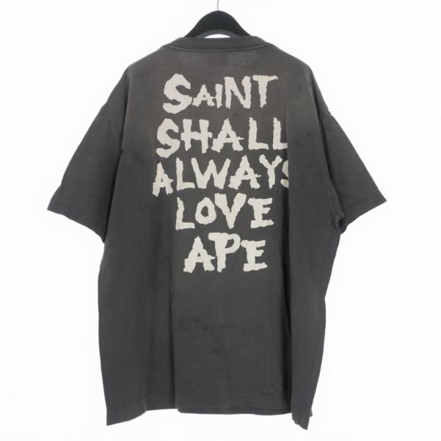 【中古】未使用品 セントマイケル SAINTMICHAEL × A BATHING APE 26SS BAPE_SS T-SHIRT/ALWAYS LOVE Tシャツ M_1