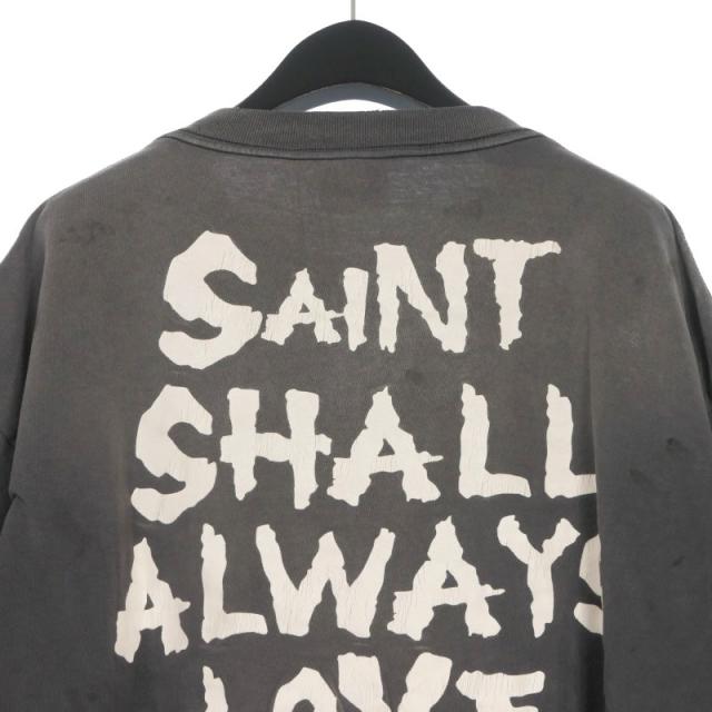 【中古】未使用品 セントマイケル SAINTMICHAEL × A BATHING APE 26SS BAPE_SS T-SHIRT/ALWAYS LOVE Tシャツ L ブラック_4