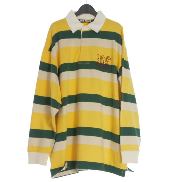 【中古】未使用品 パームエンジェルス PALM ANGELS 23AW MONOGRAM RUGBY POLO Lマルチカラー PMGC013F23JER0011825 メンズ