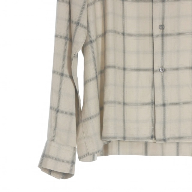【中古】未使用品 パームエンジェルス PALM ANGELS 23AW Monogram Check Shirt 50 ベージュ/ブラック PMGE010E23FAB0026110 メンズ_3