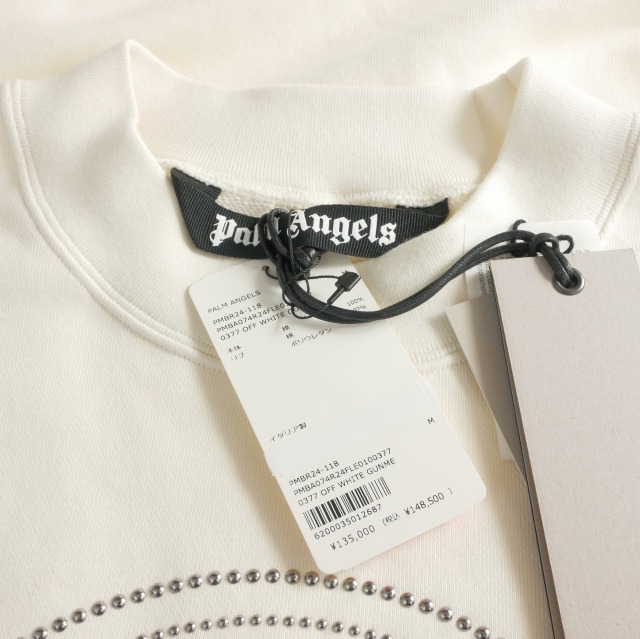 【中古】未使用品 パームエンジェルス PALM ANGELS 24SS MILANO STUD CREW クルーネックスウェット トレーナー 長袖 M_5