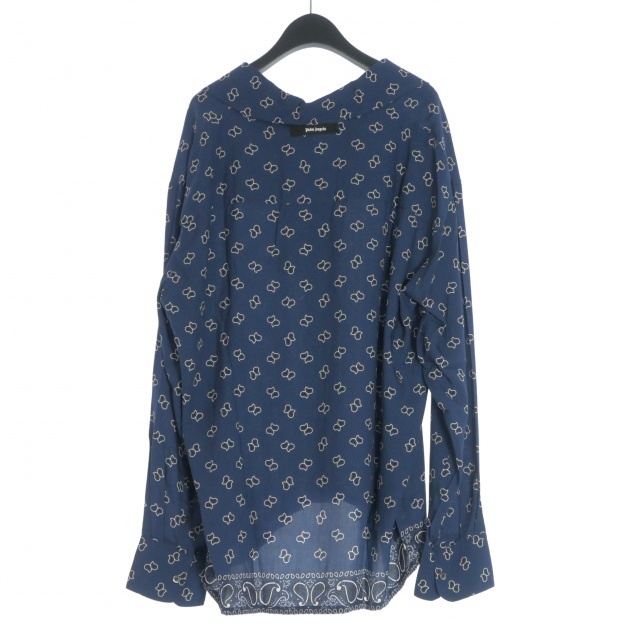 【中古】未使用品 パームエンジェルス PALM ANGELS 24SS Paisley Print Bowling Shirt 46 ブルー 青 PMGE034S24FAB0024646 メンズ_1