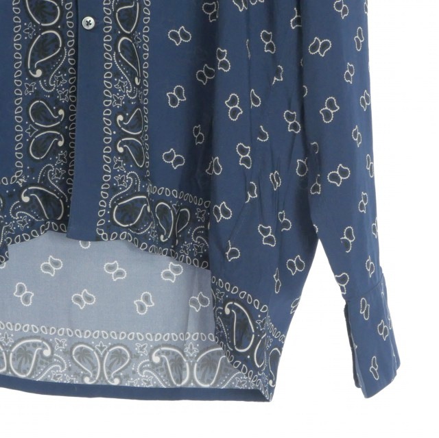 【中古】未使用品 パームエンジェルス PALM ANGELS 24SS Paisley Print Bowling Shirt 46 ブルー 青 PMGE034S24FAB0024646 メンズ_3