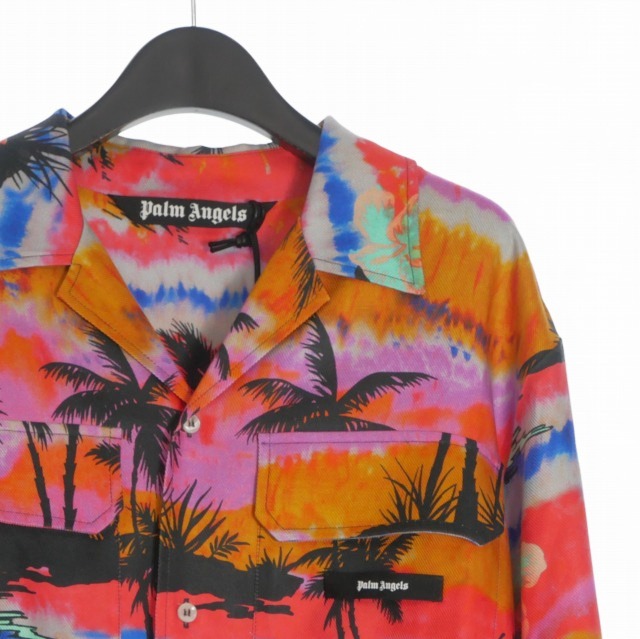 【中古】未使用品 パームエンジェルス PALM ANGELS 23AW Psychedelic Palms Shirt 46 マルチカラー PMGE022F23FAB0013284 メンズ_2