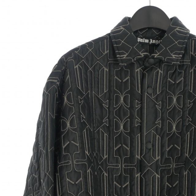 【中古】未使用品 パームエンジェルス PALM ANGELS 23AW All Monogram Quilted Nylon Jacket S ブラック PMEA251E23FAB0011103 メンズ_2