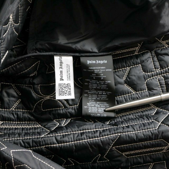 【中古】未使用品 パームエンジェルス PALM ANGELS 23AW All Monogram Quilted Nylon Jacket S ブラック PMEA251E23FAB0011103 メンズ_4