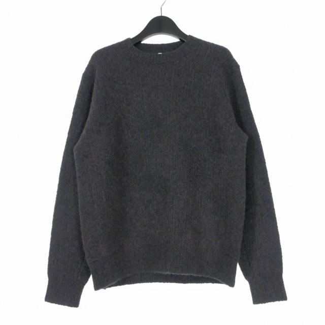 【中古】未使用品 サンフラワー SUNFLOWER yak sweater クルーネックニット セーター S DIRTY NAVY ネイビー 3033