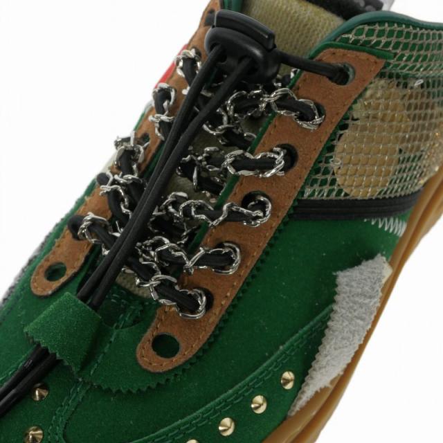 【中古】カラー kolor 23AW ローカットスニーカー 靴 スタッズ 26.5cm グリーン 緑 23WCM-A03503 メンズ_6