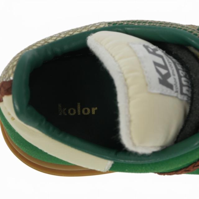 【中古】カラー kolor 23AW ローカットスニーカー 靴 スタッズ 26.5cm グリーン 緑 23WCM-A03503 メンズ_8