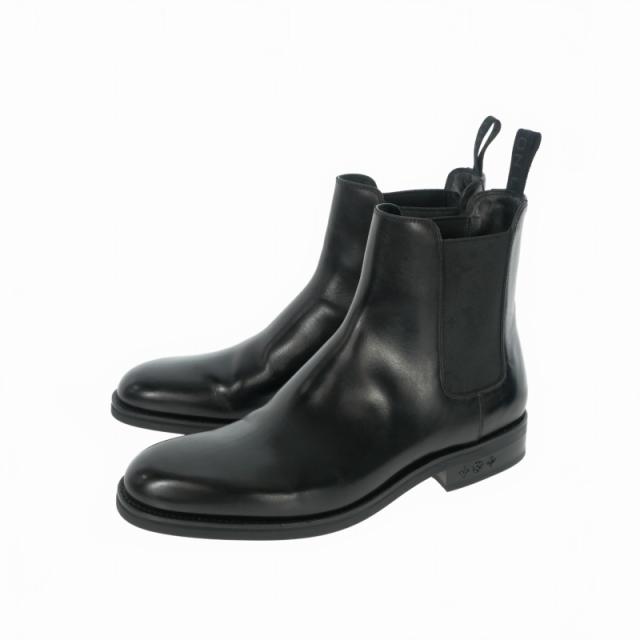 【中古】ルイヴィトン LOUIS VUITTON LV フレックス チェルシーブーツ 靴 サイドゴア レザー 8 1/2 27cm ブラック 黒