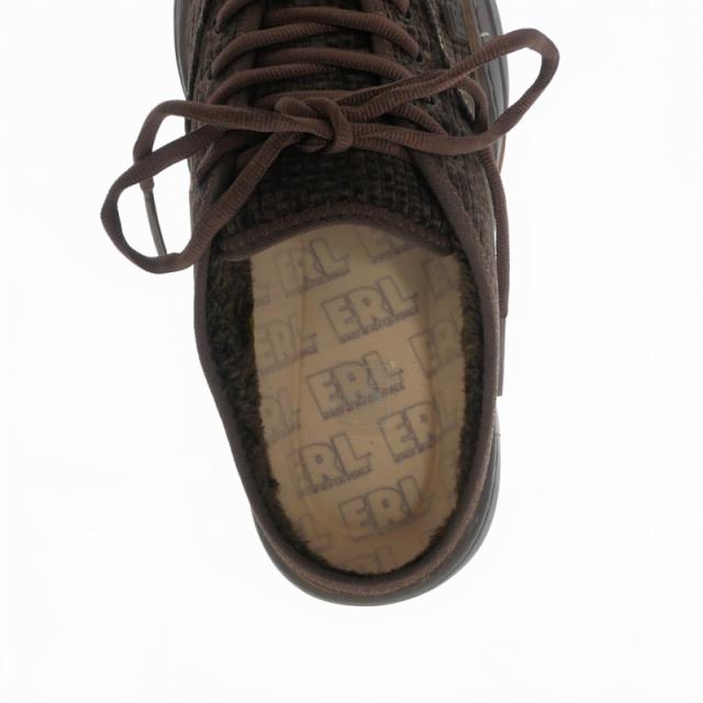 【中古】未使用品 イーアールエル ERL Camino コーデュロイ スニーカー 靴 US7/25cm MUD ブラウン 茶 ERL11SH07-1_7