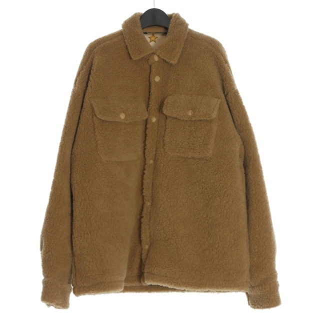 【中古】未使用品 パームエンジェルス PALM ANGELS 24AW Bear In Mind Shirt Jacket 48 ブラウン 茶 PMES035F24FAB0016262 メンズ