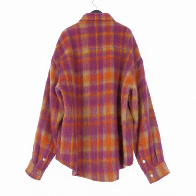 【中古】未使用品 パームエンジェルス PALM ANGELS 23AW BRUSHED WOOL CHECK OVERSHIR チェック シャツジャケット_1