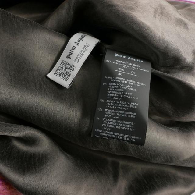 【中古】未使用品 パームエンジェルス PALM ANGELS 23AW BRUSHED WOOL CHECK OVERSHIR チェック シャツジャケット_8
