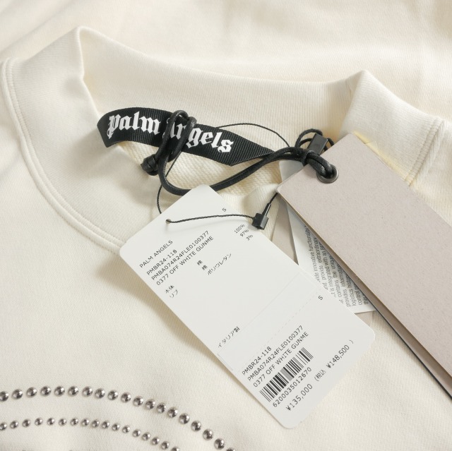 【中古】未使用品 パームエンジェルス PALM ANGELS 24SS MILANO STUD CREW クルーネックスウェット トレーナー 長袖 S_5