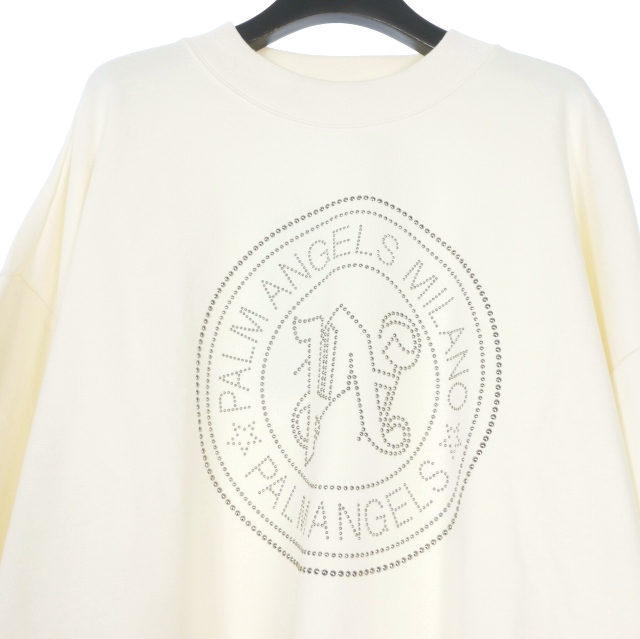 【中古】未使用品 パームエンジェルス PALM ANGELS 24SS MILANO STUD CREW クルーネックスウェット トレーナー 長袖 L_2