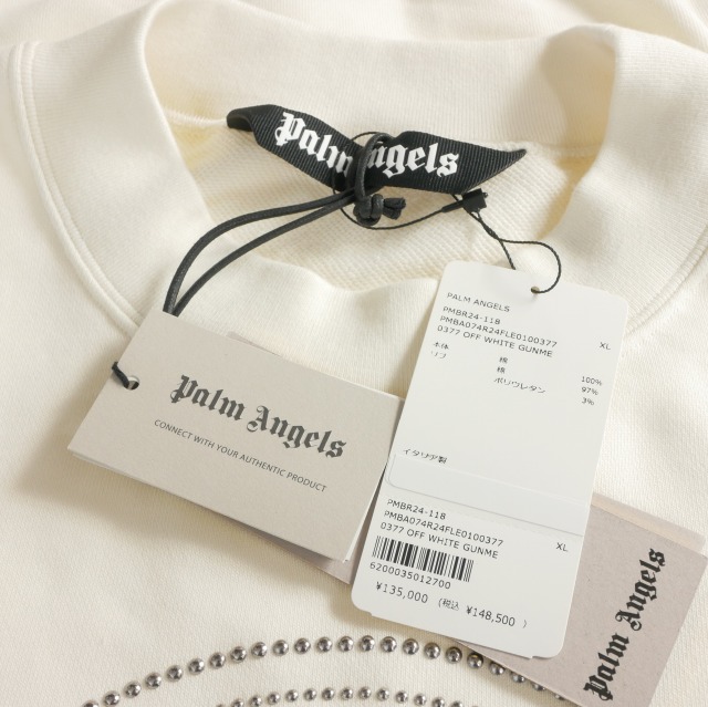 【中古】未使用品 パームエンジェルス PALM ANGELS 24SS MILANO STUD CREW クルーネックスウェット トレーナー 長袖_5