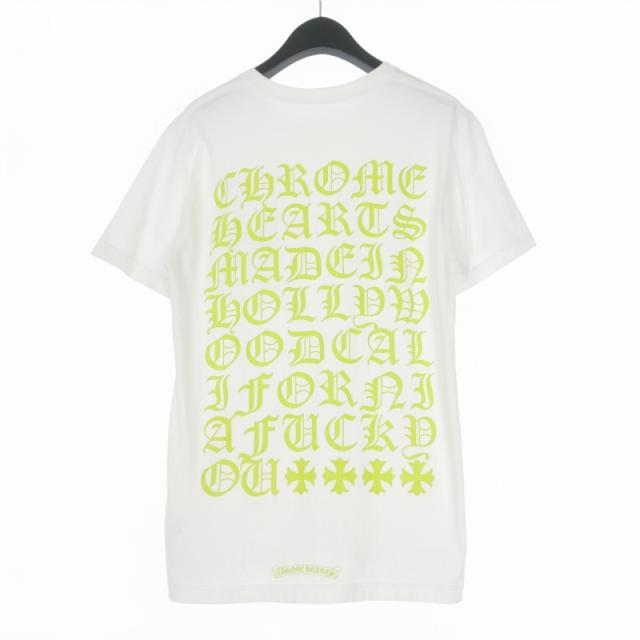 【中古】クロムハーツ CHROME HEARTS Made In Hollywood Vertical Logo Tee ポケットTシャツ カットソー 半袖 S