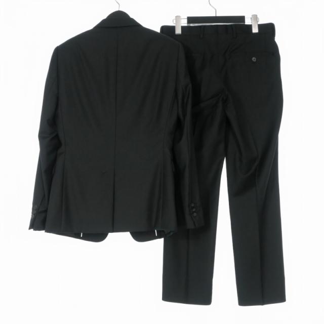 【中古】エンポリオアルマーニ EMPORIO ARMANI セットアップ スーツ 上下 シングルブレストジャケット 44 ブラック_1