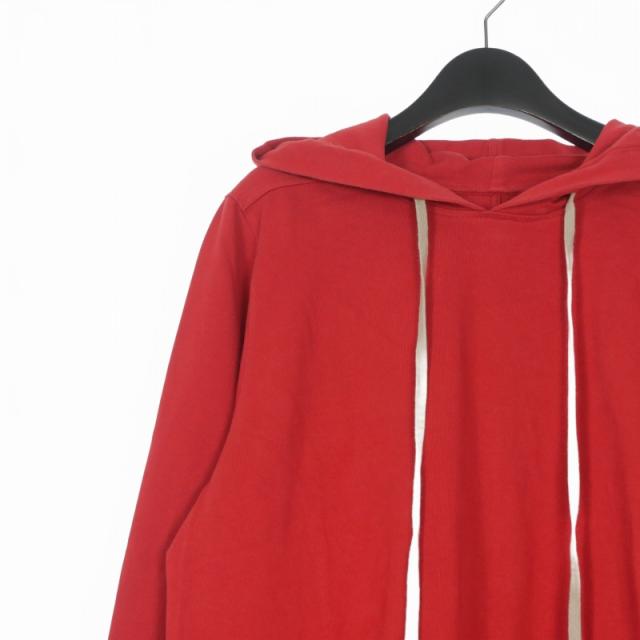 【中古】リックオウエンス Rick Owens 19AW HEAVY JERSEY HOODIE フーディ パーカー 長袖 S CARDINAL RED レッド_2