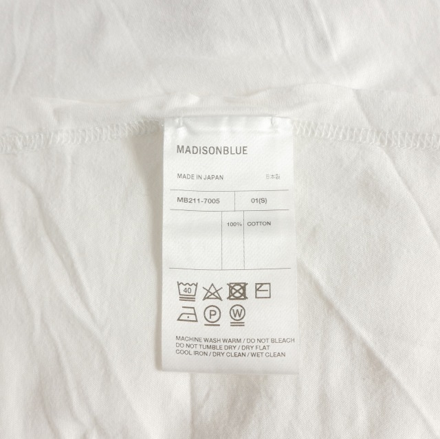 【中古】マディソンブルー MADISONBLUE バイカラーT 半袖 Ｔシャツ カットソー 01（S）ホワイト 白 MB211-7005_4