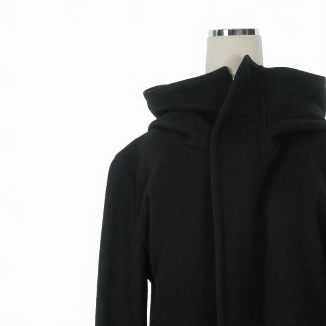 【中古】リミフゥ LIMI feu ヨウジヤマモト フーデッド ウールコート ジャケット 長袖 S ブラック 黒 TQ-C91-104_2