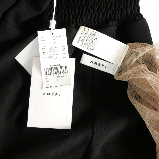 【中古】未使用品 アメリヴィンテージ Ameri VINTAGE MANY WAY AIRY VEIL DRESS オケージョンドレス M ブラック 02210530882 レディース