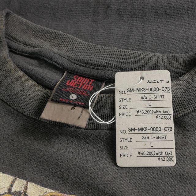 【中古】未使用品 セントマイケル DN_SS T-SHIRT DETH NOTE Tシャツ カットソー 半袖 L ブラック 黒 SM-MK8-0000-C78_5
