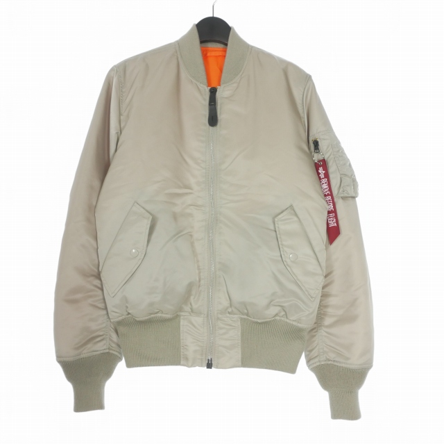 【中古】アルファ ALPHA MA-1 フライトジャケット ブルゾン S グレー AAI-0334 メンズ