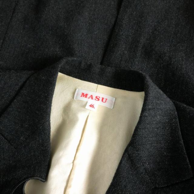 【中古】エムエーエスユー MASU 22AW NIBBLED BLAZER ダブルテーラードジャケット ブレザー ヘリンボーン 長袖 46_7