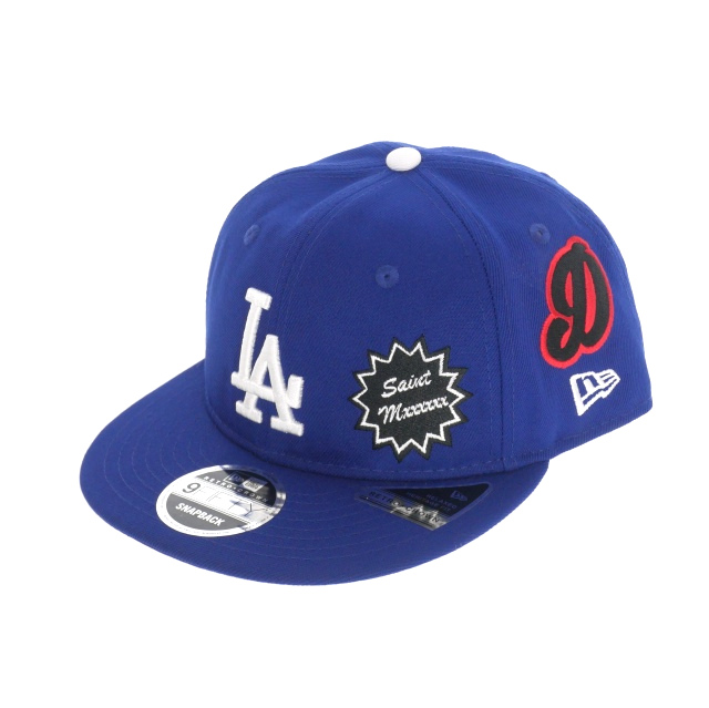 【中古】未使用品 セントマイケル SAINTMICHAEL 25SS DODGERS NE_CAP ベースボールキャップ 帽子 OS ブルー