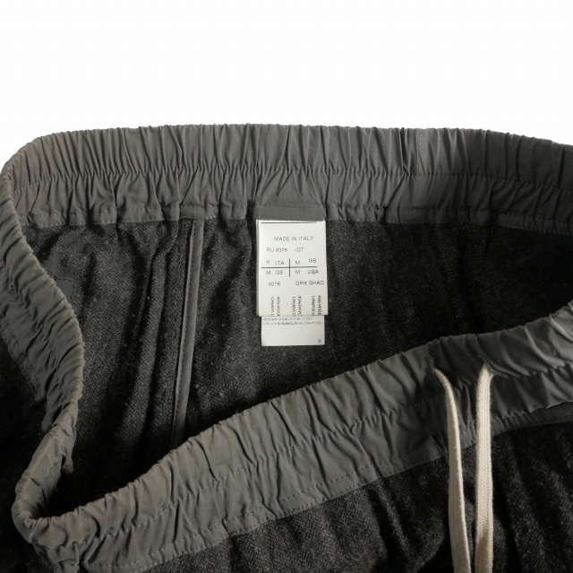 【中古】リックオウエンス Rick Owens 10AW GLEAM期 ウールサルエルパンツ スラックス M グレー RU6378 国