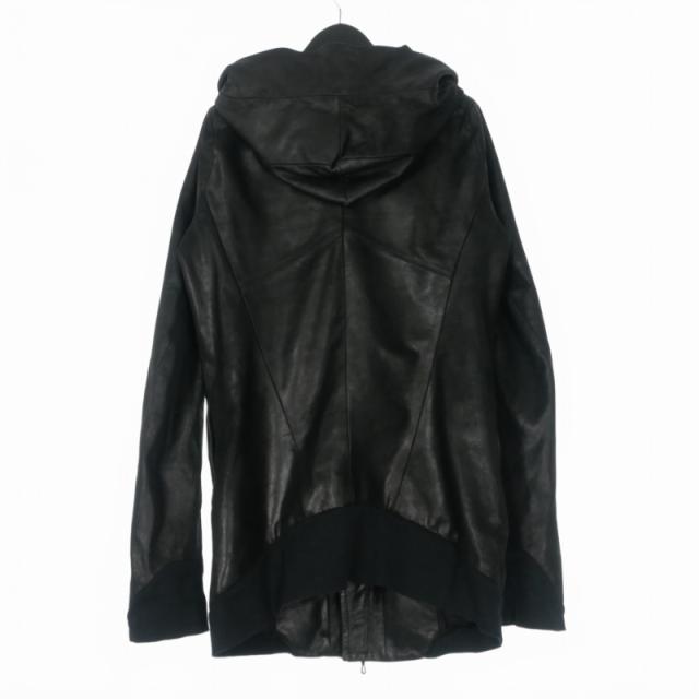 【中古】ユリウス 15SS シームドフーデットブルゾン ライダースジャケット ゴートヌバック 長袖 1 ブラック 497BLM23_1