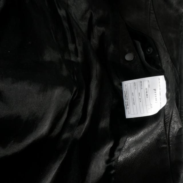 【中古】ユリウス 15SS シームドフーデットブルゾン ライダースジャケット ゴートヌバック 長袖 1 ブラック 497BLM23_7