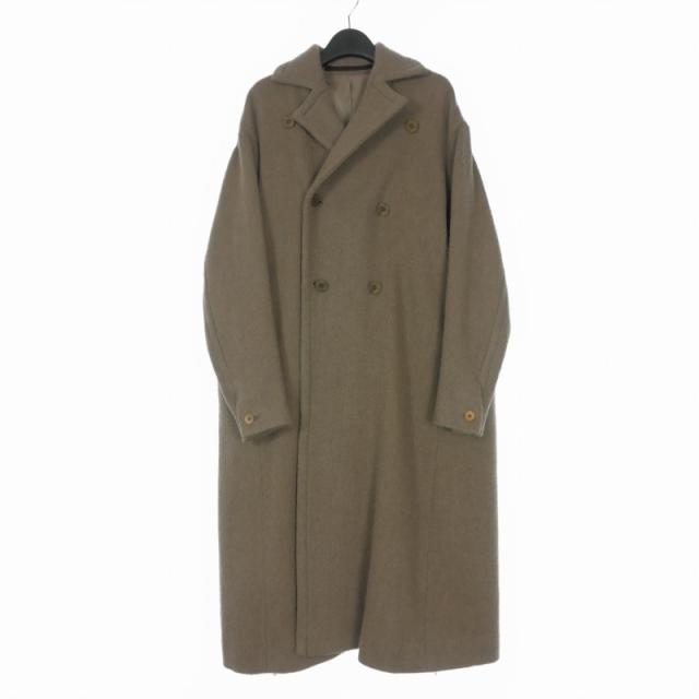 【中古】ユリウス JULIUS 20AW ダブルロングコート ジャケット ウール 長袖 1 ブラウン 茶 717COM1 メンズ