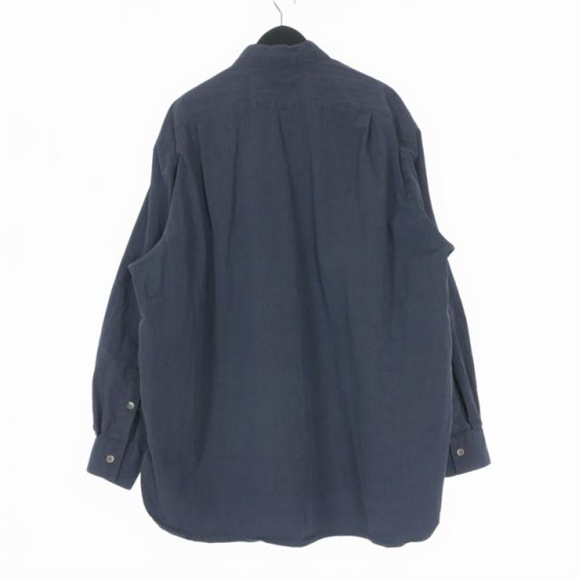 【中古】ブランワイエム Blanc YM COTTON NYLON WIDE SHIRT コットンナイロン ワイドシャツ 長袖 S ネイビー 紺_1