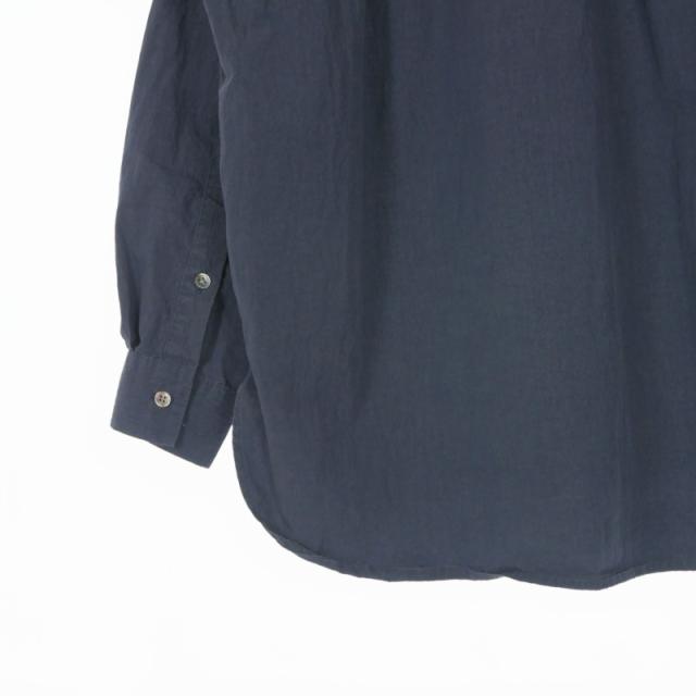 【中古】ブランワイエム Blanc YM COTTON NYLON WIDE SHIRT コットンナイロン ワイドシャツ 長袖 S ネイビー 紺_5