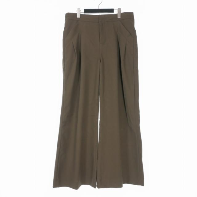 【中古】エンタイアスタジオ entire studio WARES PANT ワイドパンツ スラックス S ブラウン 茶 ES2623 MO メンズ
