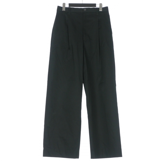 【中古】メゾンスペシャル MAISON SPECIAL 120/2/2 Suvin Cotton Gabardine Prime-Wide One Tuck Pants タックパンツ