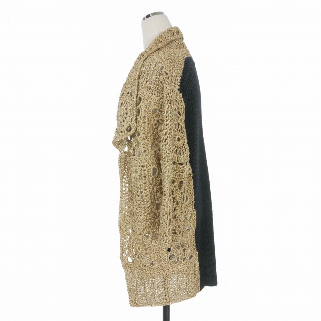 【中古】ドリスヴァンノッテン DRIES VAN NOTEN 切替ニット セーター カーディガン M マルチカラー レディース_2