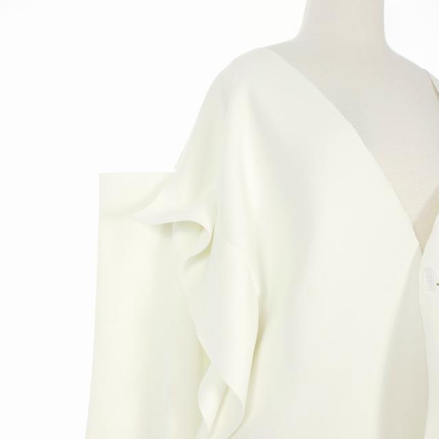 【中古】 CFCL MILAN CREASE COLLARLESS JACKET カラーレス ジャケット ブルゾン 長袖 3 ホワイト 白 CF009KD054_2