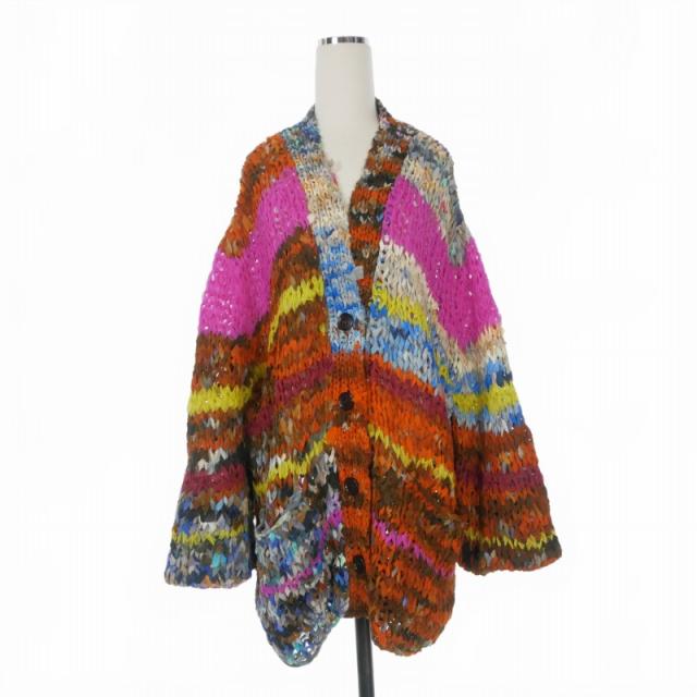 【中古】ドリスヴァンノッテン 22SS Jezebel Cardigan コットンシルク クロシェ編み カーディガン セーター 長袖 M