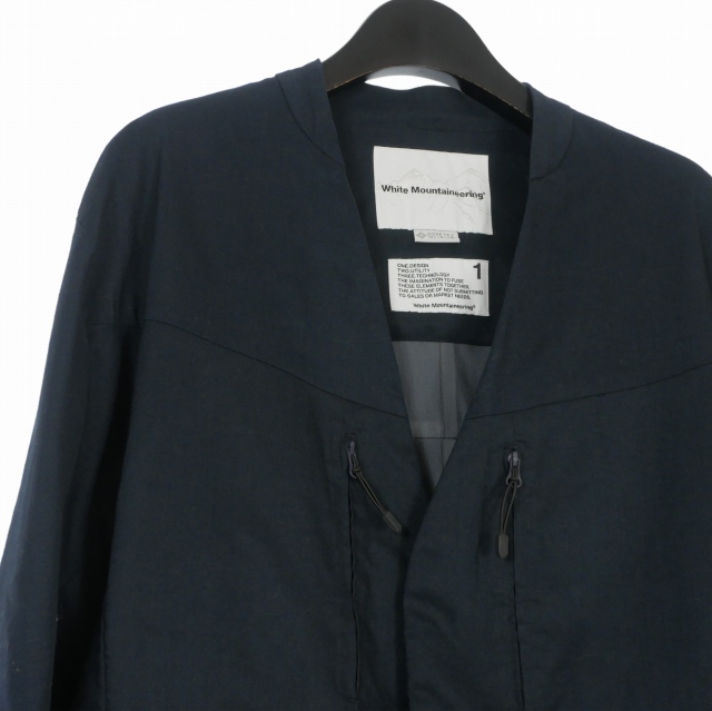 【中古】ホワイトマウンテニアリング White Mountaineering 21SS GORE-TEX ゴアテックス ノーカラージャケット 1_2
