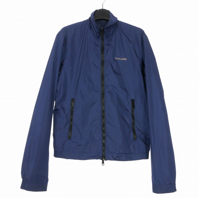 【中古】ディースクエアード DSQUARED2 ナイロン トラックジャケット ブルゾン 46 ネイビー 紺 74AW04439271