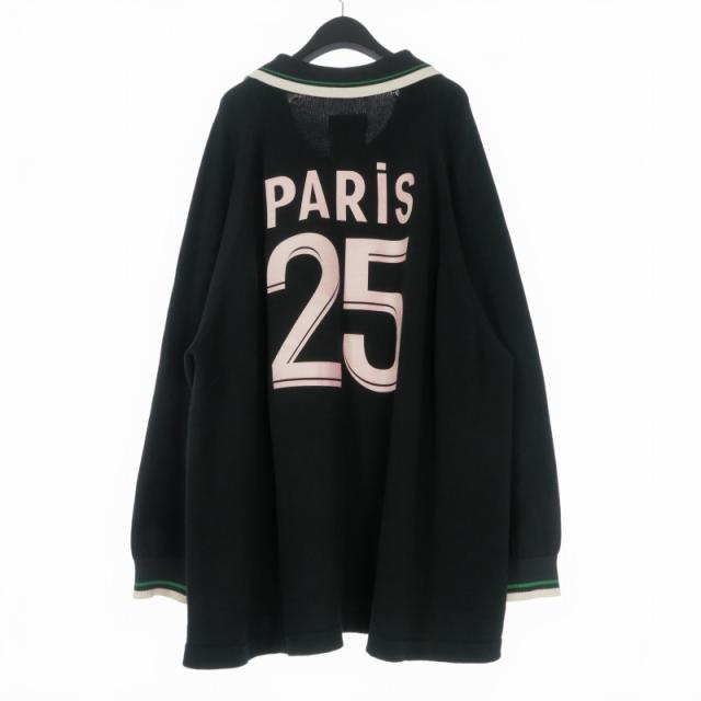 【中古】未使用品 ダブレット doublet 25SS TEAM SPIBER FOOTBALL KNITWEAR ニット セーター 長袖 ONE ブラック 黒_1
