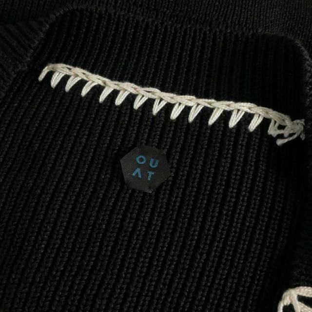 【中古】未使用品 オーユーエーティー OUAT OFFICE CARDIGAN ニットカーディガン セーター ステッチ 長袖 3 ブラック_7