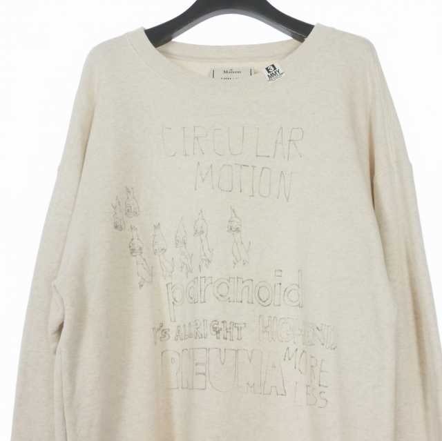 【中古】ミハラヤスヒロ MIHARA YASUHIRO 24AW SWEAT PO ディストレスドスエットシャツ トレーナー 長袖 44_2