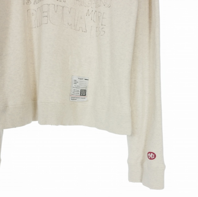 【中古】ミハラヤスヒロ MIHARA YASUHIRO 24AW SWEAT PO ディストレスドスエットシャツ トレーナー 長袖 44_3
