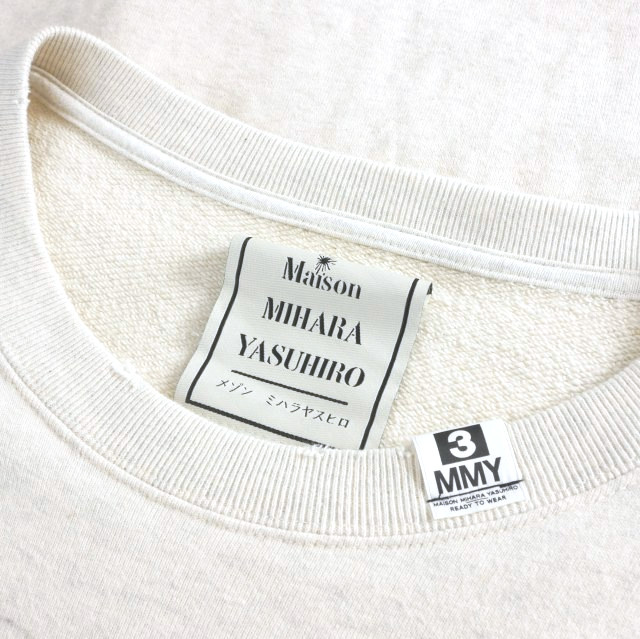 【中古】ミハラヤスヒロ MIHARA YASUHIRO 24AW SWEAT PO ディストレスドスエットシャツ トレーナー 長袖 44_6